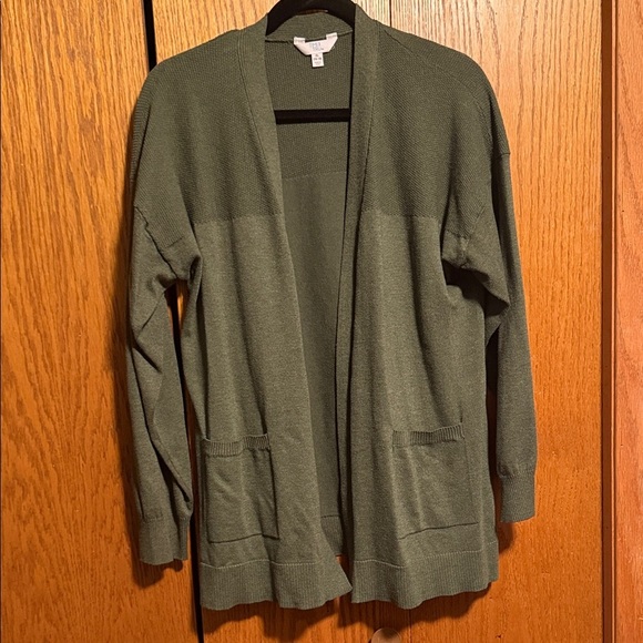 Time and Tru Forest Green Cardigan Sweater - Picture 1 of 5